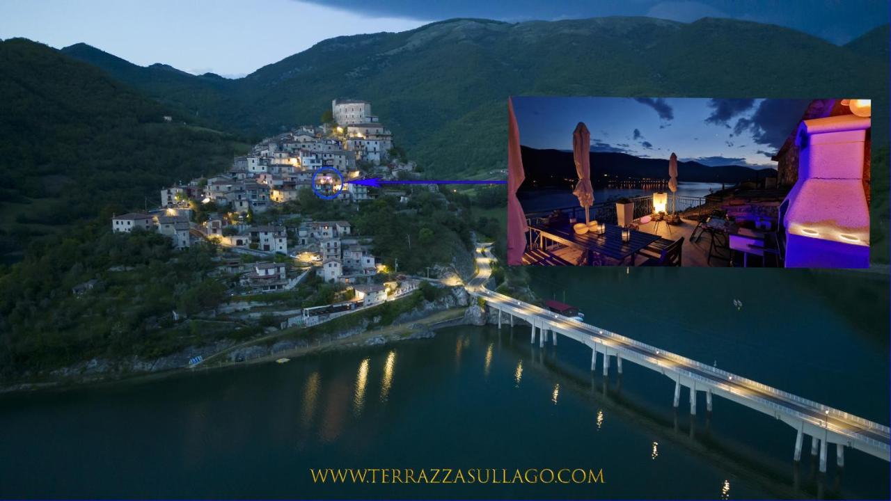 La Terrazza Sul Lago Turano Castel di Tora Bagian luar foto